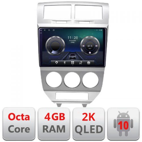 VPX Navigatie dedicata Dodge Caliber 2006-2010 C-CALIBER-06 Android Octa Core Ecran 2K QLED GPS 4G 4+32GB 360 KIT-caliber-06+EDT-E410-2K
