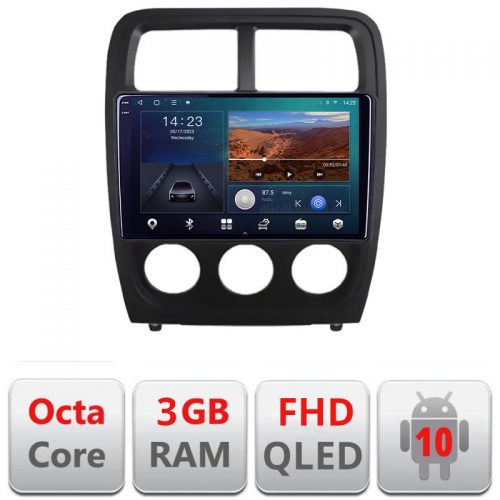 VPX Navigatie dedicata Dodge Caliber 2010-2012 B-CALIBER Android Ecran QLED octa core 3+32 carplay android auto KIT-caliber+EDT-E309V3