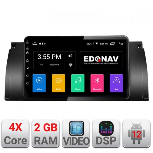 VPX Navigatie dedicata Edonav BMW E39 si E53 A-082 Ecran Qled,2Gb Ram,32Gb Hdd,USB,Bluetooth,Wifi
