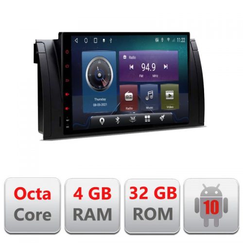 VPX Navigatie dedicata Edonav BMW E39 si E53 C-082,QLED,Octacore,4 Gb RAM,32 Gb Hdd,360,4G,DSP,GPS,Bluetooth