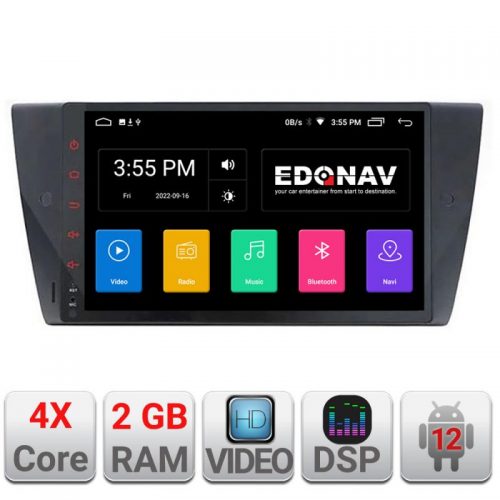 VPX Navigatie dedicata Edonav BMW Seria 3 E90 A-095 Ecran Qled,2Gb Ram,32Gb Hdd,USB,Bluetooth,Wifi