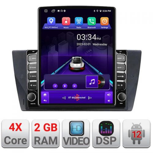VPX Navigatie dedicata Edonav BMW Seria 3 E90 K-095 ecran Tesla 9.7″ QLED,2Gb RAM,32Gb Hdd,DSP,GPS,Bluetooth