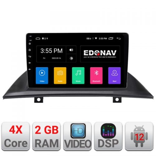 VPX Navigatie dedicata Edonav BMW X3 2004-2012 A-083 Ecran Qled,2Gb Ram,32Gb Hdd,USB,Bluetooth,Wifi