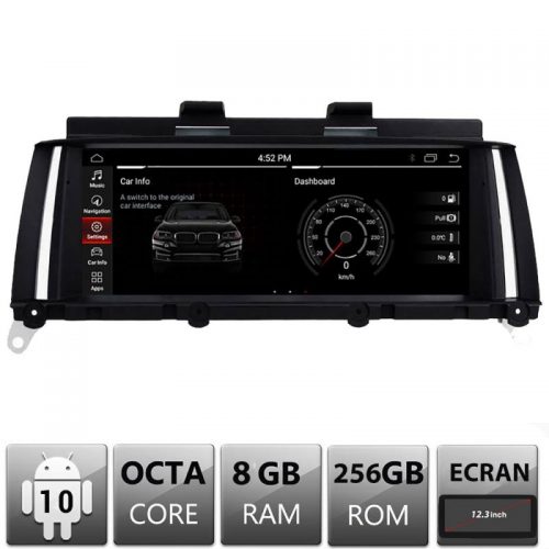 VPX Navigatie dedicata Edonav BMW X3 F25 CIC F25-CIC-V3 ecran 12.3″ Android Gps Internet Bluetooth USB Video Qualcomm 8 GB + 256 GB