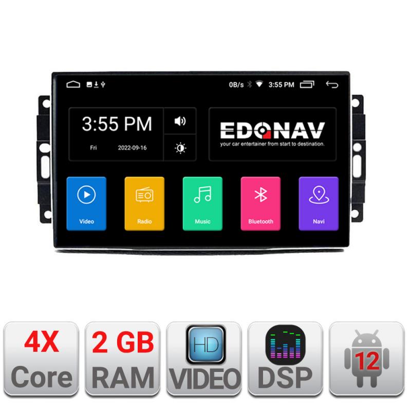 Navigatie dedicata Edonav Chrysler Jeep A-202 Ecran Qled,2Gb Ram,32Gb Hdd,USB,Bluetooth,Wifi