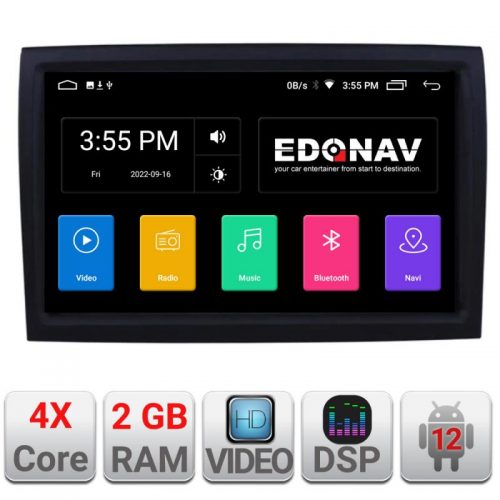 VPX Navigatie dedicata Edonav Fiat ducato 2006- A-DUCATO Ecran Qled,2Gb Ram,32Gb Hdd,USB,Bluetooth,Wifi