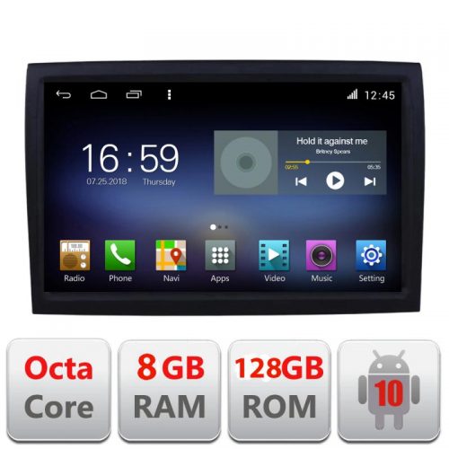 VPX Navigatie dedicata Edonav Fiat ducato 2006- F-ducato,Octacore,8Gb RAM,128Gb Hdd,4G,Qled,360,DSP,GPS,Carplay