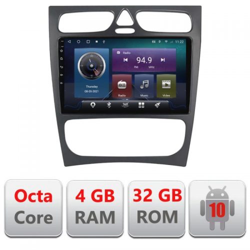 VPX Navigatie dedicata Edonav Mercedes CLK C W203 C-clk,QLED,Octacore,4 Gb RAM,32 Gb Hdd,360,4G,DSP,GPS,Bluetooth