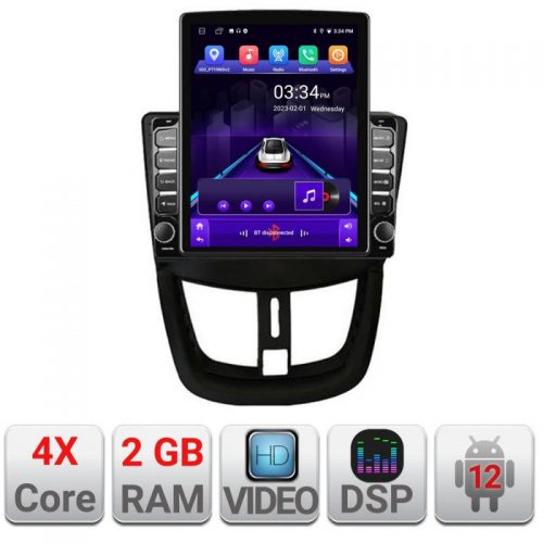 VPX Navigatie dedicata Edonav Peugeot 207 K-PE01 ecran Tesla 9.7″ QLED,2Gb RAM,32Gb Hdd,DSP,GPS,Bluetooth