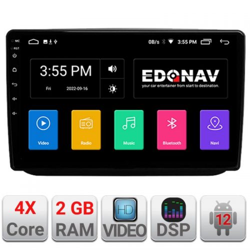 VPX Navigatie dedicata Edonav Skoda Fabia 2 2009-2014 Ecran Qled,2Gb Ram,32Gb Hdd,USB,Bluetooth,Wifi