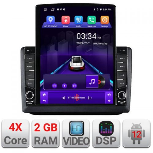 VPX Navigatie dedicata Edonav Skoda Fabia 2 2009-2014 ecran Tesla 9.7″ QLED,2Gb RAM,32Gb Hdd,DSP,GPS,Bluetooth