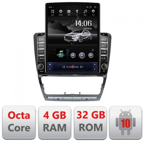 VPX Navigatie dedicata Edonav Skoda Octavia 2 2005-2013 Manual H-005 ecran tip TESLA 9.7″ Android Radio Bluetooth Internet GPS WIFI 4+3