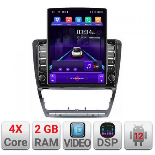 VPX Navigatie dedicata Edonav Skoda Octavia 2 2005-2013 Manual K-005 ecran Tesla 9.7″ QLED,2Gb RAM,32Gb Hdd,DSP,GPS,Bluetooth