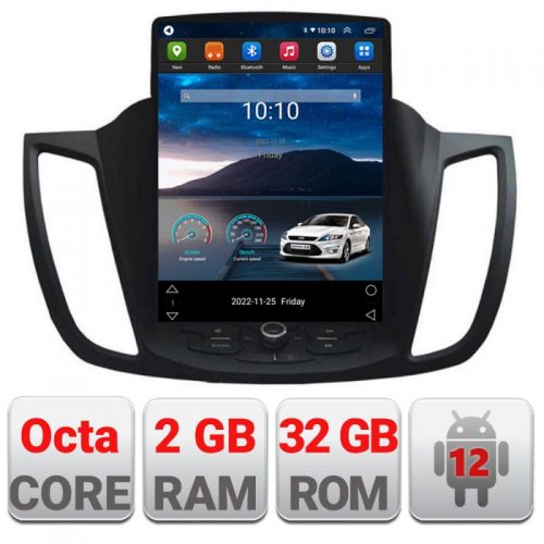 VPX Navigatie dedicata Edonav tip Tesla Ford Kuga 2013-2020,Qled 9.7″,Octacore,2Gb RAM,32Gb Hdd,4G,DSP,Carplay,Bluetooth