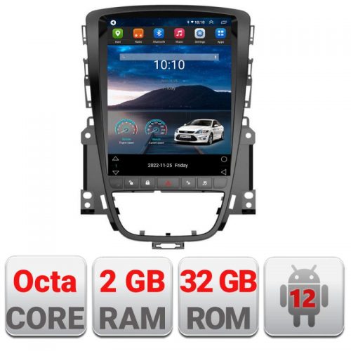 VPX Navigatie dedicata Edonav tip Tesla Opel Astra J 2009-2017,Qled 9.7″,Octacore,2Gb RAM,32Gb Hdd,4G,DSP,Carplay,Bluetooth