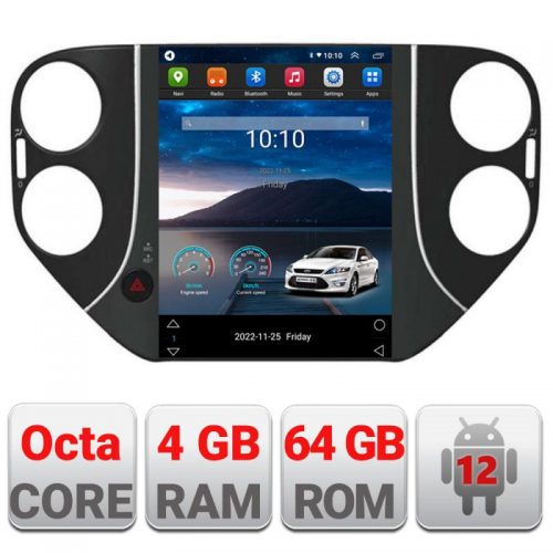 VPX Navigatie dedicata Edonav tip Tesla VW Tiguan 2007-2012,Qled 9.7″,Octacore,4Gb RAM,64Gb Hdd,4G,DSP,Carplay,Bluetooth