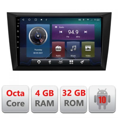 VPX Navigatie dedicata Edonav VW Golf6 2009-2013 C-golf6,QLED,Octacore,4 Gb RAM,32 Gb Hdd,360,4G,DSP,GPS,Bluetooth