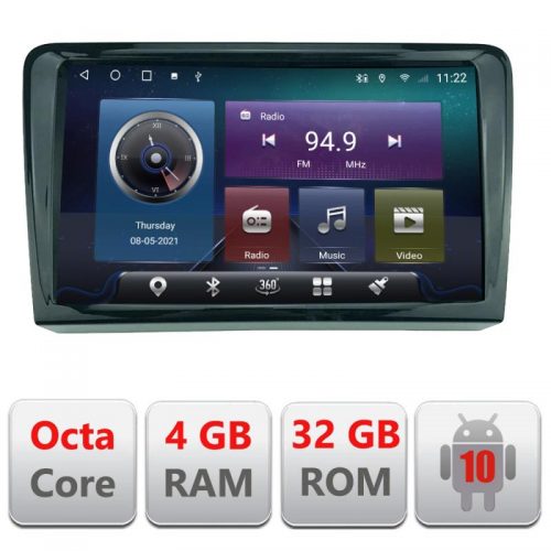 VPX Navigatie dedicata Edonav VW PQB C-VW,QLED,Octacore,4 Gb RAM,32 Gb Hdd,360,4G,DSP,GPS,Bluetooth