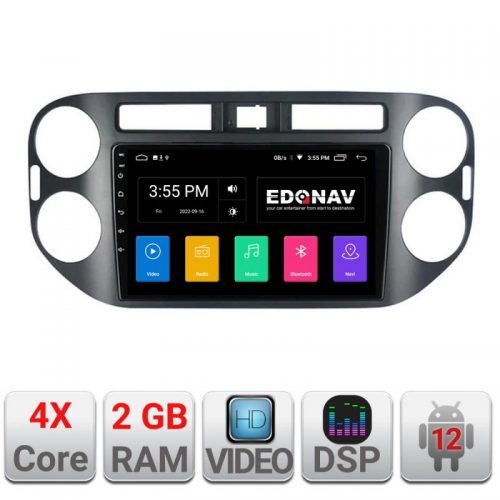 VPX Navigatie dedicata Edonav VW TIGUAN- 2006-2016 Ecran Qled,2Gb Ram,32Gb Hdd,USB,Bluetooth,Wifi
