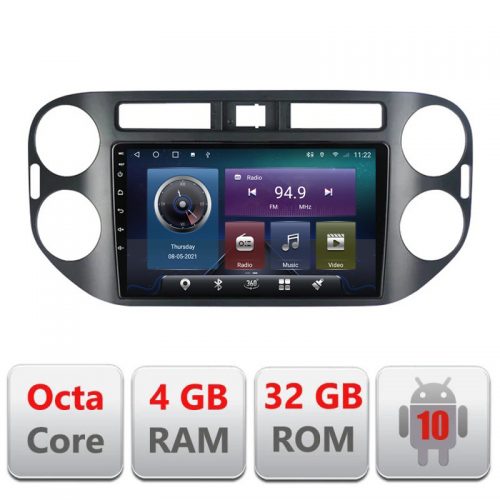 VPX Navigatie dedicata Edonav VW Tiguan 2009-2015 Android radio gps internet,QLED,Octacore,4 Gb RAM,32 Gb Hdd,360,4G,DSP,GPS,Bluetooth