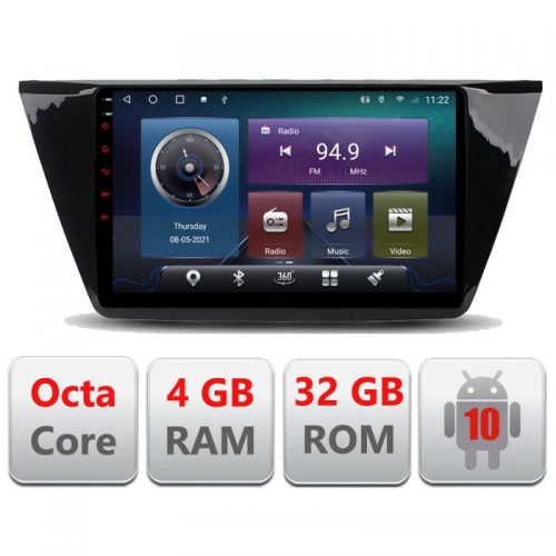 VPX Navigatie dedicata Edonav VW Tiguan 2016- C-5883,QLED,Octacore,4 Gb RAM,32 Gb Hdd,360,4G,DSP,GPS,Bluetooth