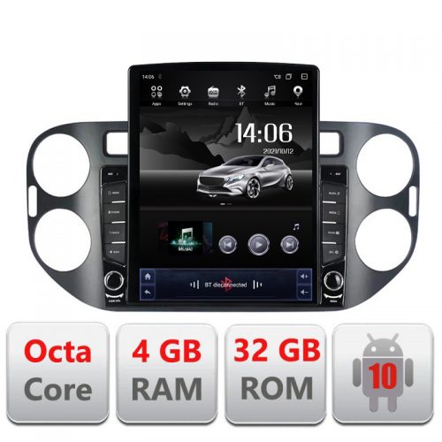 VPX Navigatie dedicata Edonav VW TIGUAN ecran Tesla 9.7″ QLED,Octacore,4Gb RAM,32Gb Hdd,4G,Qled,360,DSP,GPS,Carplay