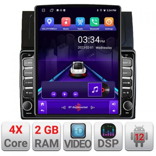 VPX Navigatie dedicata Edonav VW Touran 2003-2009 clima automata K-touran2 ecran Tesla 9.7″ QLED,2Gb RAM,32Gb Hdd,DSP,GPS,Bluetooth