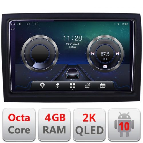 VPX Navigatie dedicata Fiat ducato 2006- C-ducato Android Octa Core Ecran 2K QLED GPS 4G 4+32GB 360 KIT-ducato+EDT-E409-2K