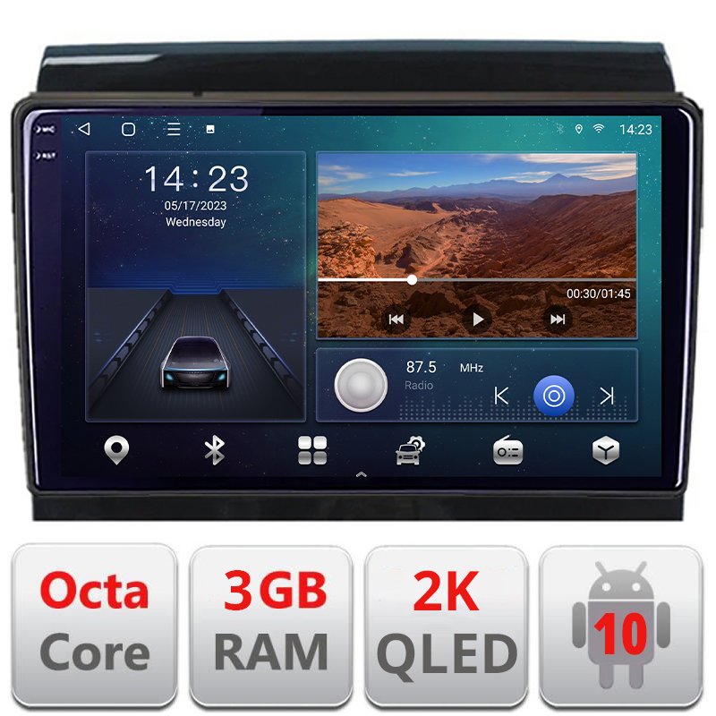 Navigatie dedicata Fiat Ducato Citroen Jumper Peugeot Expert 2006-2018 variante radio cd sau navigatie de fabrica Android Ecran 2K QLED octa core...