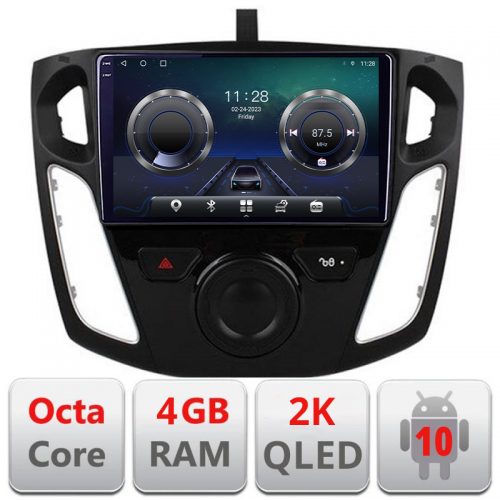 VPX Navigatie dedicata Ford Focus C-150 Android Octa Core Ecran 2K QLED GPS 4G 4+32GB 360 KIT-150+EDT-E409-2K