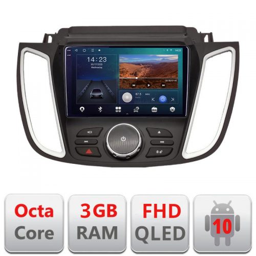 VPX Navigatie dedicata Ford Kuga 2015-2020 SYNC2 si SYNC3 Android Ecran QLED octa core 3+32 carplay android auto KIT-kuga+EDT-E309V3
