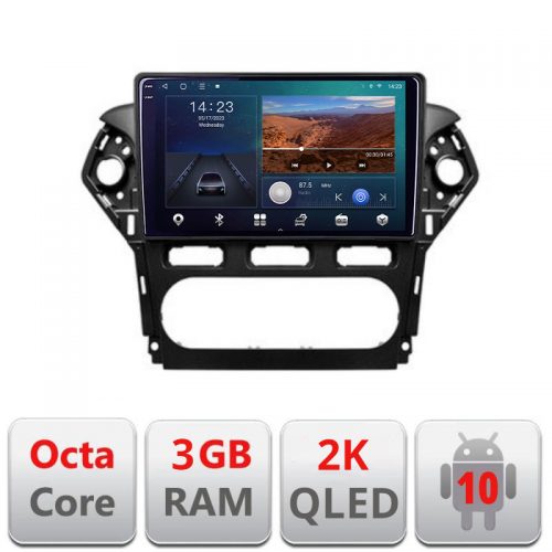 VPX Navigatie dedicata Ford Mondeo 2010-2014 B-MONDEO-CLIMA Android Ecran 2K QLED octa core 3+32 carplay android auto KIT-MONDEO-CLIMA+EDT-E310V3-2K