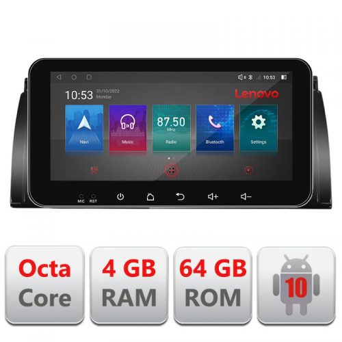 VPX Navigatie dedicata Lenovo BMW E39 si E53 I-082 4+64, Ecran QLED 10.33″, Octacore, 4Gb RAM, 64Gb Memorie, 4G, 360, DSP, Carplay,Bluetooth