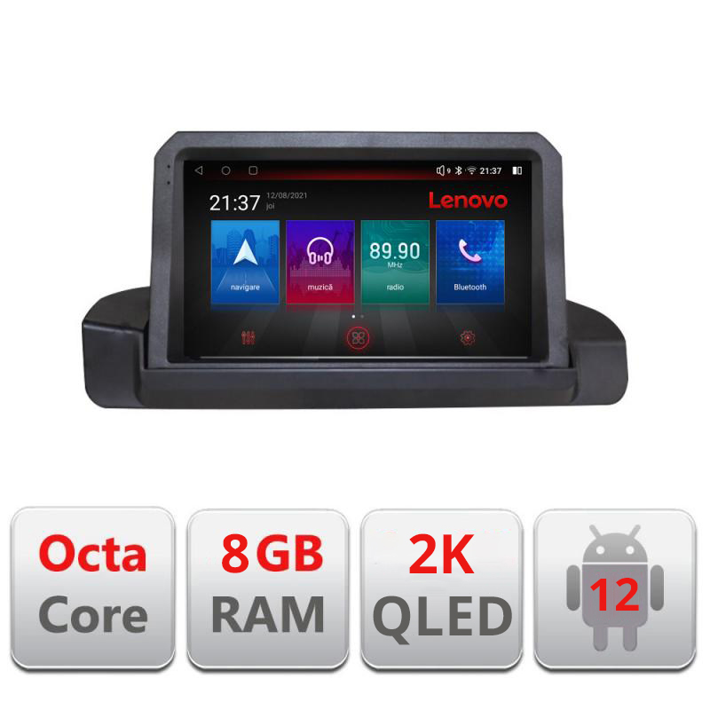 Navigatie dedicata Lenovo BMW Seria 3 E90 fara ecran de fabrica Octacore, 8 Gb RAM, 128 Gb Hdd, 4G, Qled 2K, DSP, Carplay AA, 360,Bluetooth