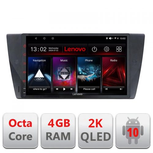 VPX Navigatie dedicata Lenovo BMW Seria 3 E90 L-095, Octacore, 4Gb RAM, 64Gb Hdd, 4G, QLED 2K, DSP, Carplay, Bluetooth
