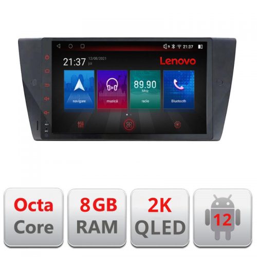 VPX Navigatie dedicata Lenovo BMW Seria 3 E90 M-095 Octacore, 8 Gb RAM, 128 Gb Hdd, 4G, Qled 2K, DSP, Carplay AA, 360,Bluetooth