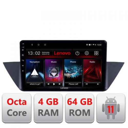 VPX Navigatie dedicata Lenovo BMW X1 E84 L-219, Octacore Qualcomm, 4Gb RAM, 64Gb Hdd, 4G, Qled, DSP, Carplay, Bluetooth