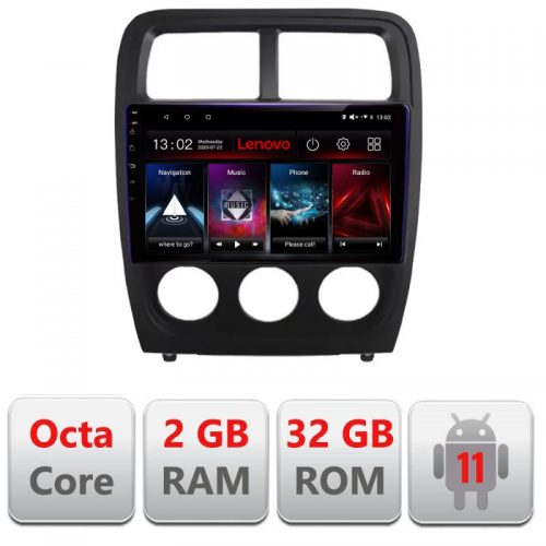 VPX Navigatie dedicata Lenovo Dodge Caliber 2010-2012 D-CALIBER, Octacore Qualcomm, 2Gb RAM, 32Gb Hdd, 4G, Qled, DSP, Carplay, Bluetooth