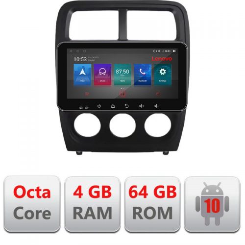 VPX Navigatie dedicata Lenovo Dodge Caliber 2010-2012 I-CALIBER 4+64, Ecran QLED 10.33″, Octacore, 4Gb RAM, 64Gb Memorie, 4G, 360, DSP, Carplay,Bluetooth