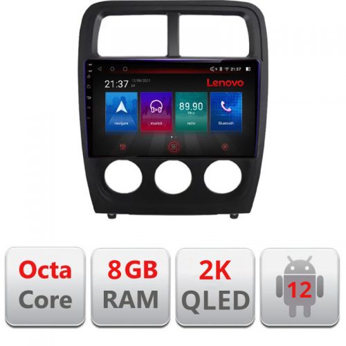 VPX Navigatie dedicata Lenovo Dodge Caliber 2010-2012 M-CALIBER Octacore, 8 Gb RAM, 128 Gb Hdd, 4G, Qled 2K, DSP, Carplay AA, 360,Bluetooth