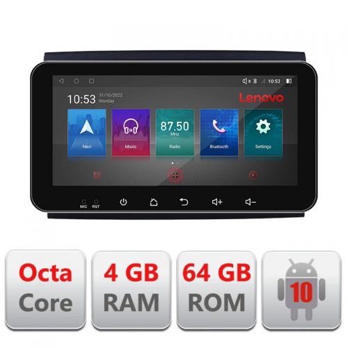 VPX Navigatie dedicata Lenovo Fiat ducato 2006- I-DUCATO 4+64, Ecran QLED 10.33″, Octacore, 4Gb RAM, 64Gb Memorie, 4G, 360, DSP, Carplay,Bluetooth