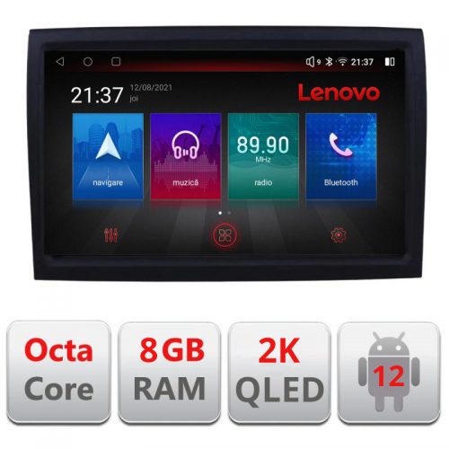 VPX Navigatie dedicata Lenovo Fiat Ducato 2006- M-DUCATO Octacore, 8 Gb RAM, 128 Gb Hdd, 4G, Qled 2K, DSP, Carplay AA, 360,Bluetooth