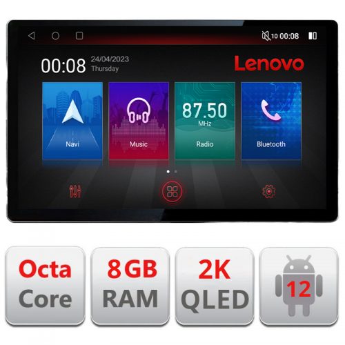 VPX Navigatie dedicata Lenovo Fiat ducato 2006- N-DUCATO, Ecran 2K QLED 13″,Octacore,8Gb RAM,128Gb Hdd,4G,360,DSP,Carplay,Bluetooth