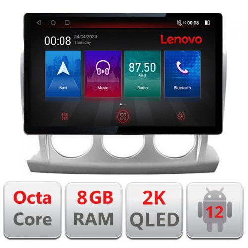 VPX Navigatie dedicata Lenovo Ford Focus 2 Manual N-140-manual, Ecran 2K QLED 13″,Octacore,8Gb RAM,128Gb Hdd,4G,360,DSP,Carplay,Bluetooth