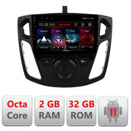 VPX Navigatie dedicata Lenovo Ford Focus 3 D-150, Octacore Qualcomm, 2Gb RAM, 32Gb Hdd, 4G, Qled, DSP, Carplay, Bluetooth