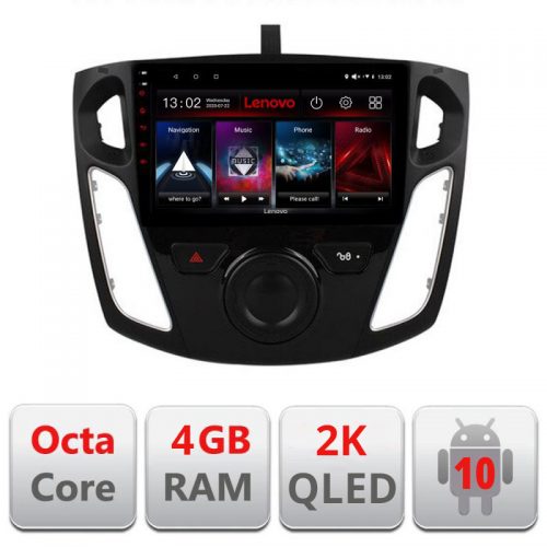 VPX Navigatie dedicata Lenovo Ford Focus 3 L-150, Octacore, 4Gb RAM, 64Gb Hdd, 4G, QLED 2K, DSP, Carplay, Bluetooth