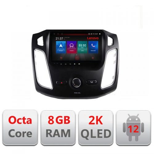 VPX Navigatie dedicata Lenovo Ford Focus 3 M-150 Octacore, 8 Gb RAM, 128 Gb Hdd, 4G, Qled 2K, DSP, Carplay AA, 360,Bluetooth