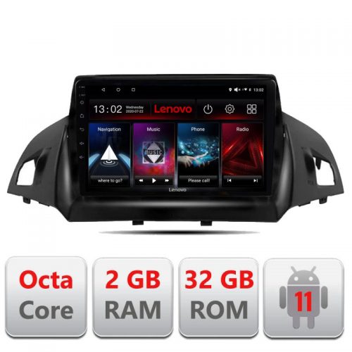 VPX Navigatie dedicata Lenovo Ford Kuga 2013-2017 D-362, Octacore Qualcomm, 2Gb RAM, 32Gb Hdd, 4G, Qled, DSP, Carplay, Bluetooth