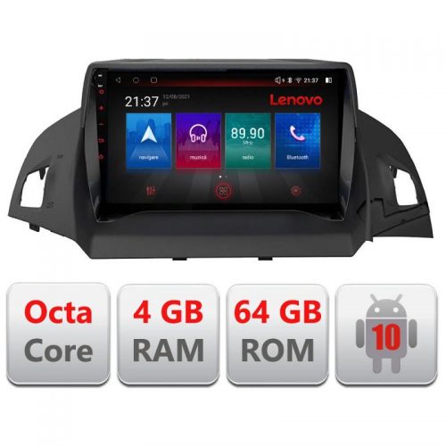 VPX Navigatie dedicata Lenovo Ford Kuga 2013-2017 E-362, Octacore, 4Gb RAM, 64Gb Hdd, 4G, Qled, 360, DSP, Carplay,Bluetooth