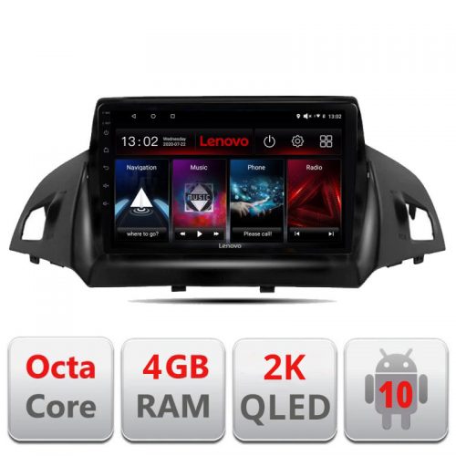 VPX Navigatie dedicata Lenovo Ford Kuga 2013-2017 L-362, Octacore, 4Gb RAM, 64Gb Hdd, 4G, QLED 2K, DSP, Carplay, Bluetooth